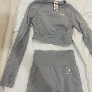 Gymshark Vital Seamless 2.0 Light Grey Marl Set